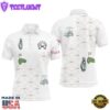 White Mens Golf Polos Shirts Custom Golf Clubs Pattern ,