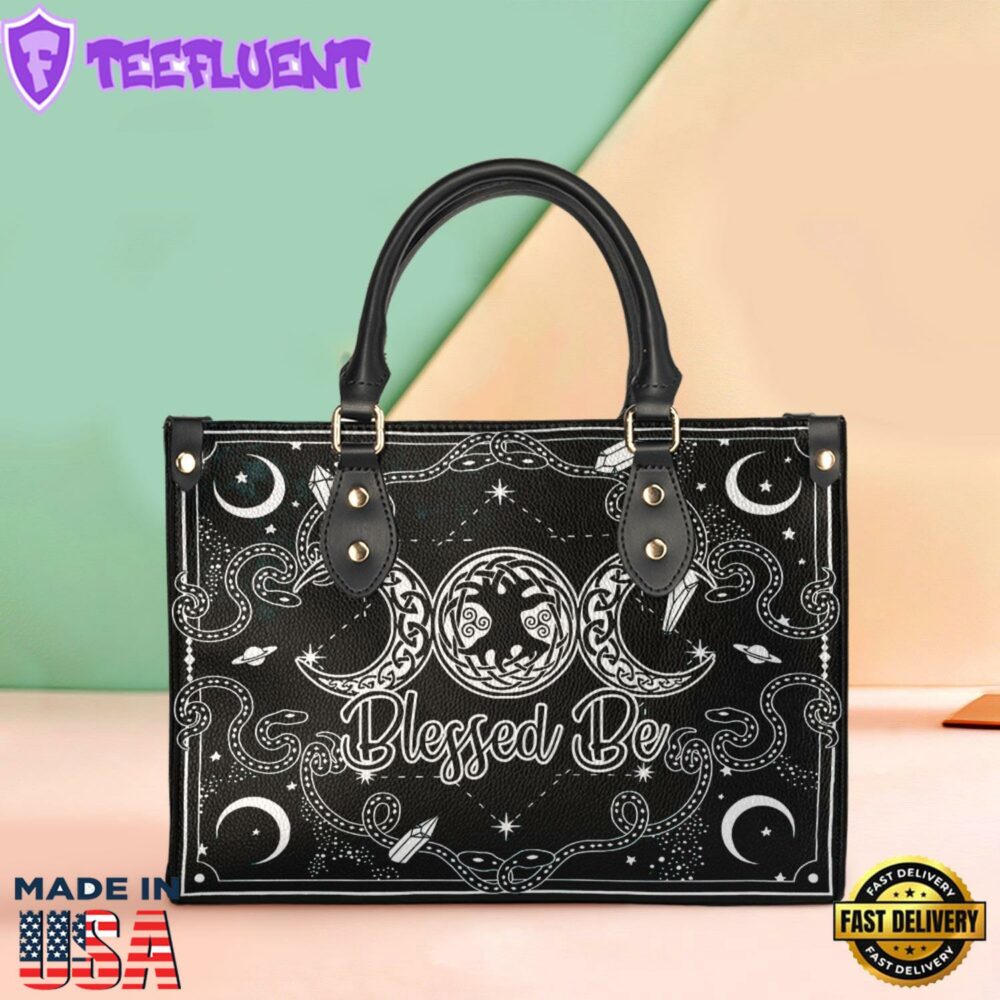 Wicca Blessed Be Leather Bag Christ Gifts Leather Bags