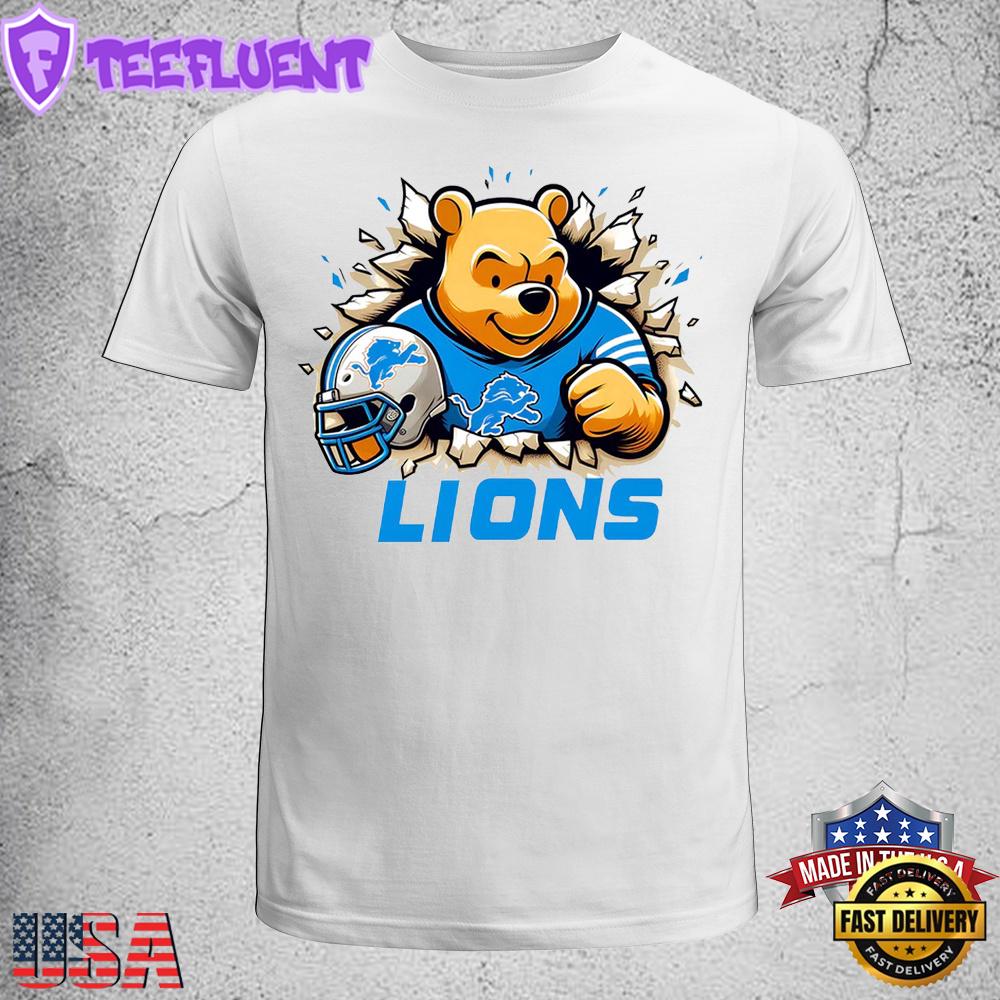 Winnie The Pooh Detroit Lions NFL Unisex T-Shirt