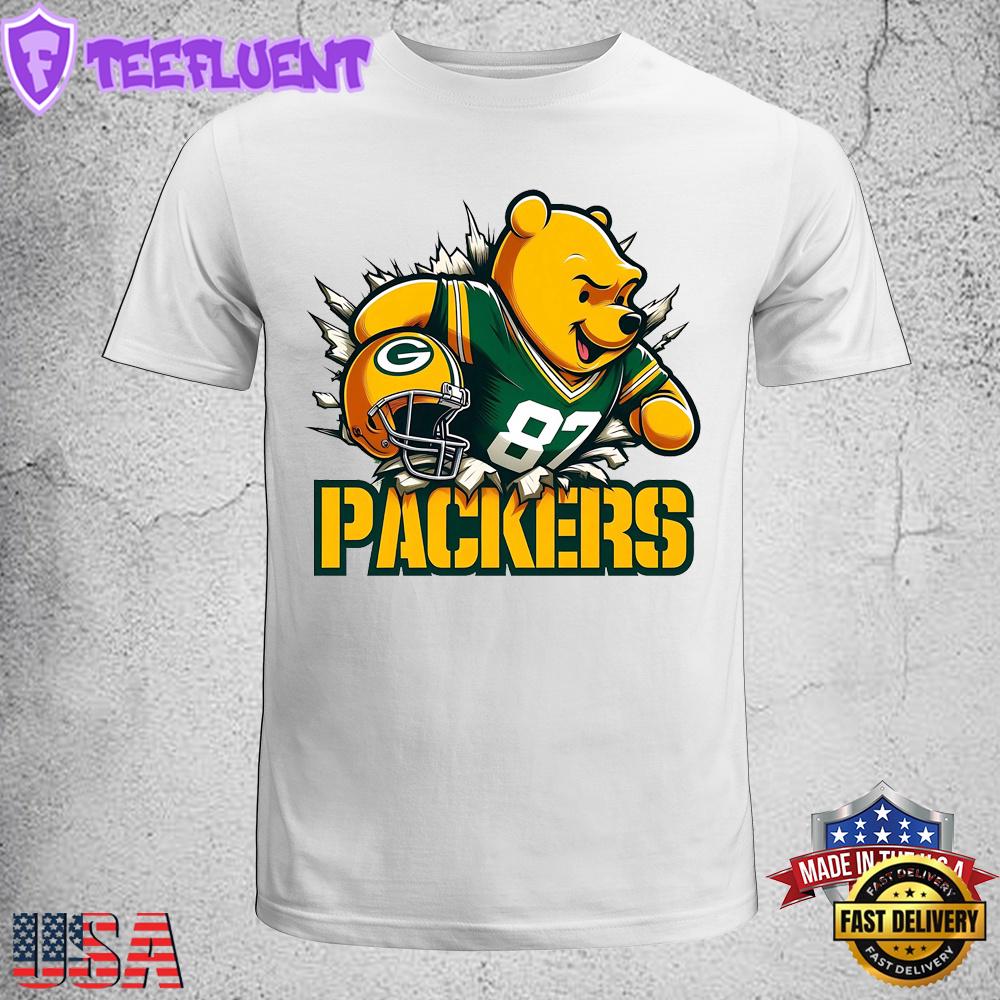 Winnie The Pooh Green Bay Packers NFL Unisex T-Shirt