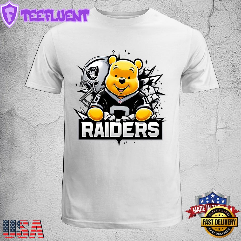 Winnie The Pooh Lasvegas Raiders NFL Unisex T-Shirt