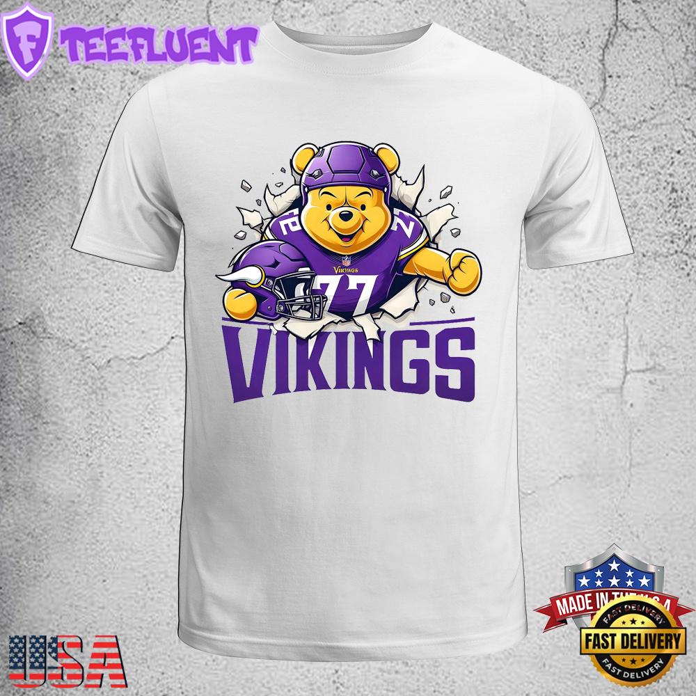 Winnie The Pooh Minnesota Vikings NFL Unisex T-Shirt
