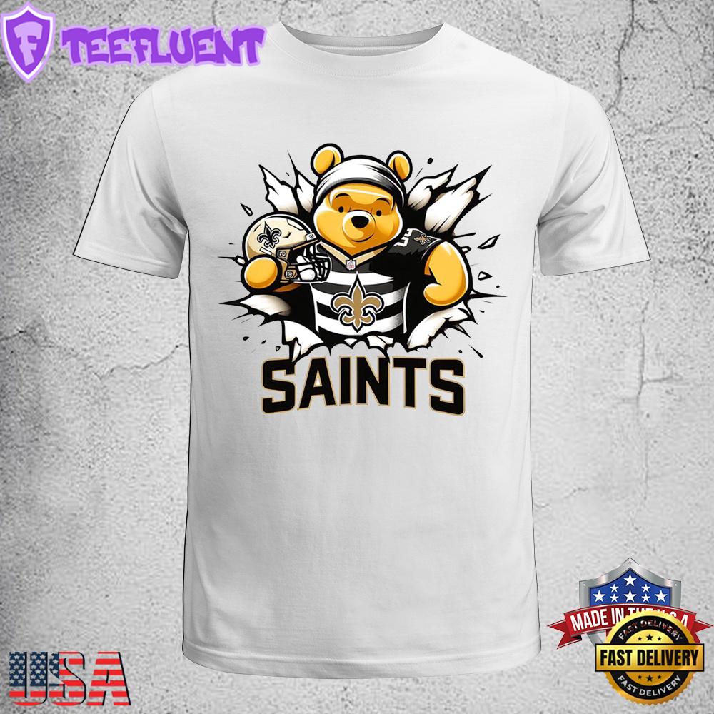 Winnie The Pooh New Orleans Saints NFL Unisex T-Shirt