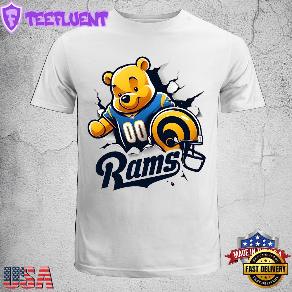 Winnie The Pooh Rams NFL Unisex T-Shirt