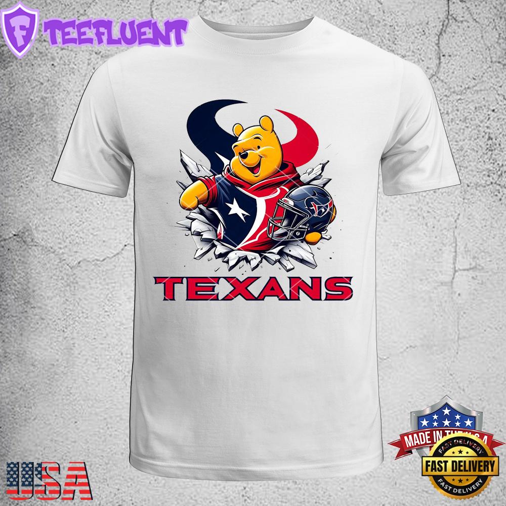Winnie the Pooh Texans NFL Unisex T-Shirt