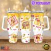 Winnie the Pooh Valentines Gift Disney Cartoon Stainless Steel Tumbler 40Oz With Handle
