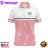 Winter Snowflakes Pink Christmas Golf Mens Polo Shirt Custom Cute Golf Gifts
