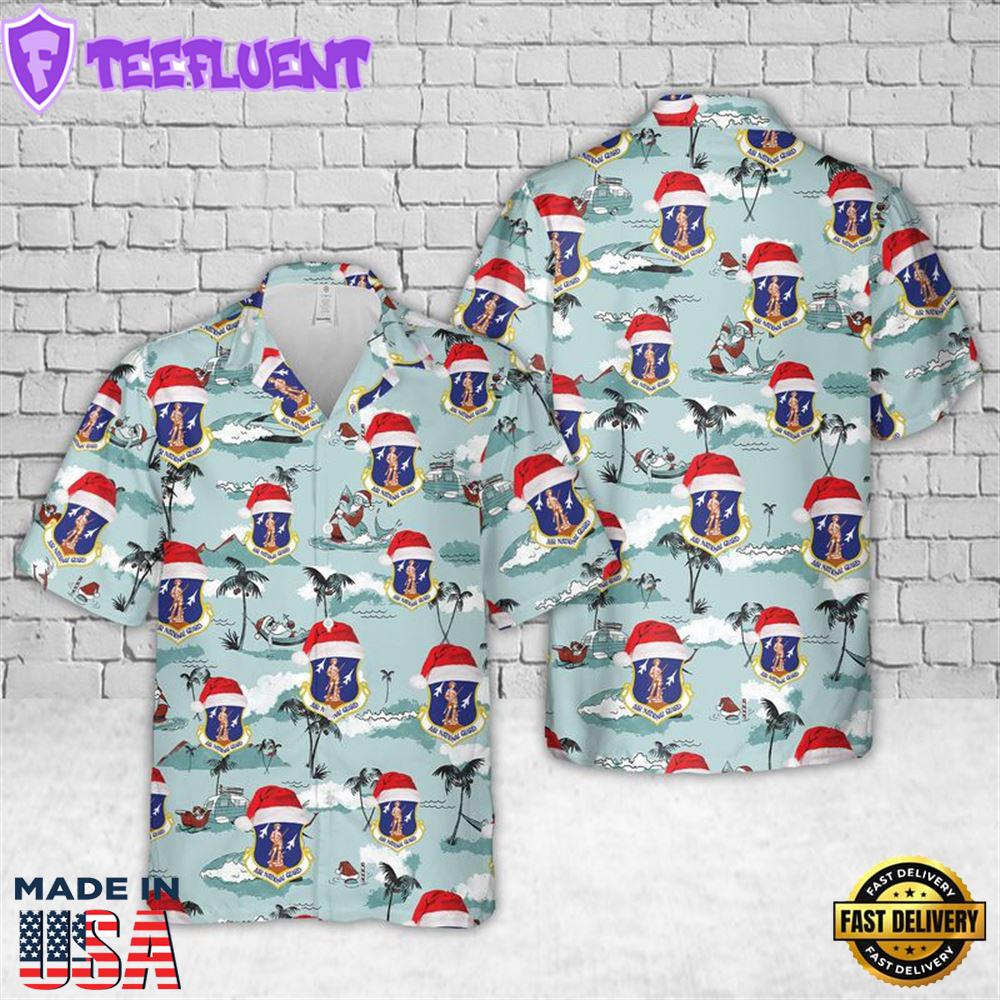 Wisconsin Air National Guard Christmas Hawaiian Shirt