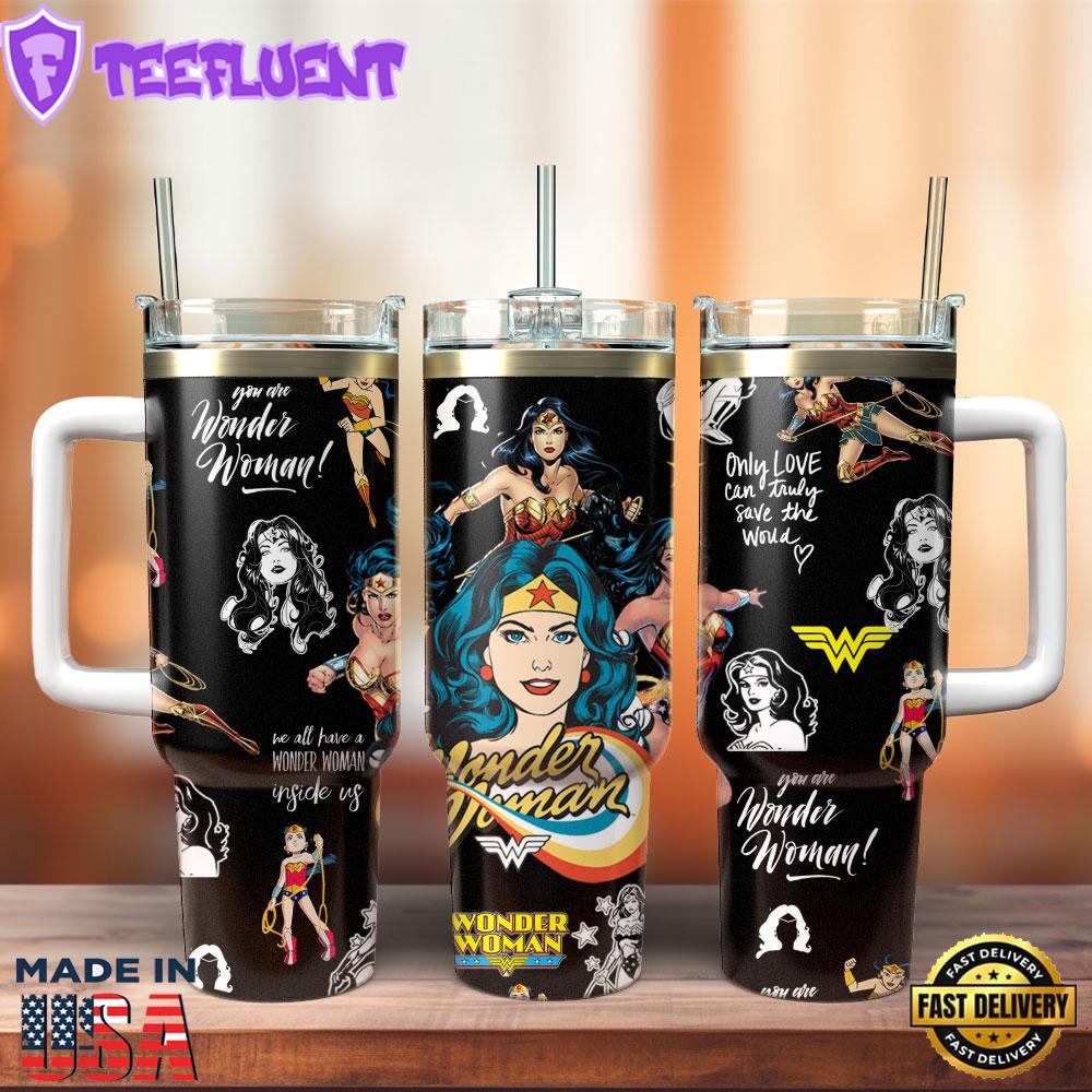 Wonder Woman Mother Day Custom Stanley Quencher 40oz Stainless Steel Tumbler