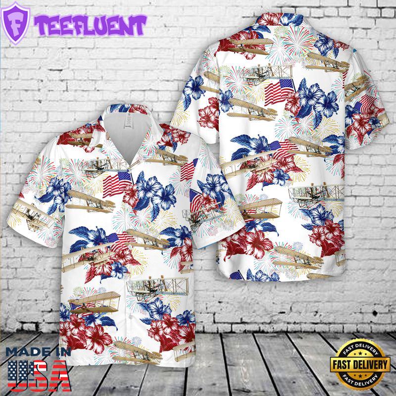 Wright Flyer 4th Of July Hawaiian Shirt