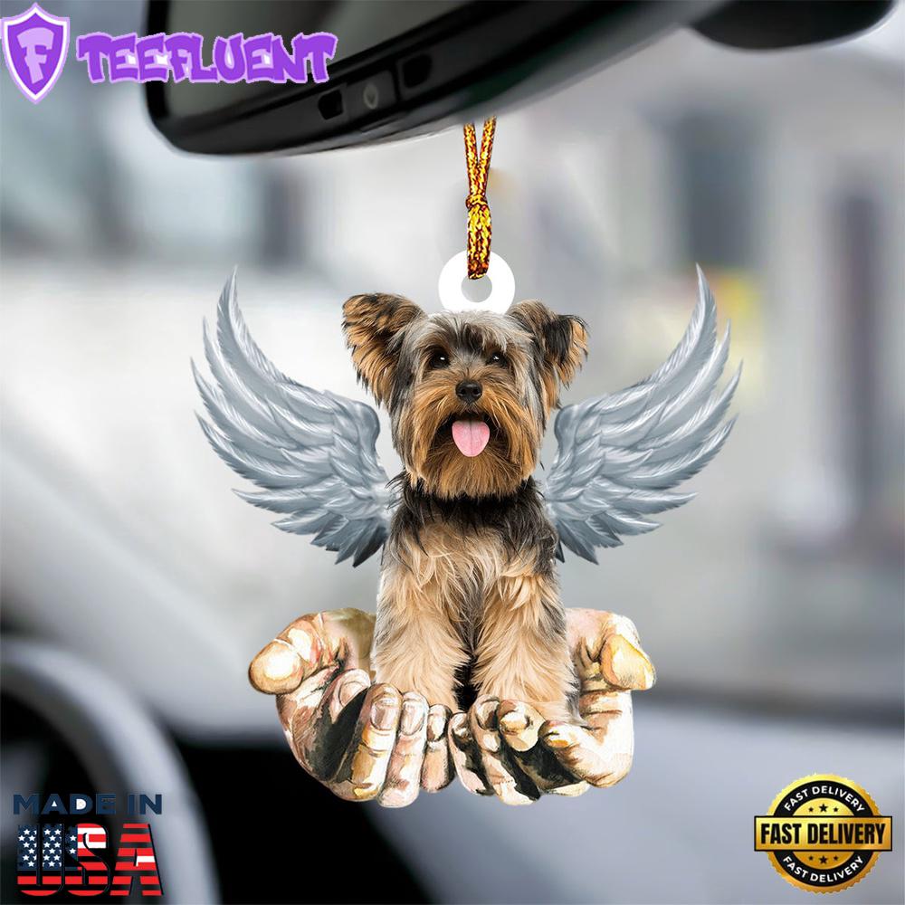 Yorkshire Terrier Angel Dog Memorial Ornament, Gift For Christmas