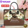 Yorkshire Terrier Dog Are Not Our Whole Life But They Make Our Lives Whole Leather Handbag