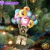 Yorkshire Terrier With Balloons Christmas Ornament, Gift For Christmas