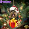 Yorkshire Terrier-Dogs Give Gifts Hanging Ornament, Gift For Christmas