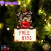 Yorkshire-Terrier Free Kiss Christmas Ornament, Gift For Christmas