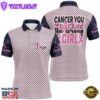 You Picked The Wrong Girl Breast Cancer Awareness Mens Golf Polo Shirt Pink