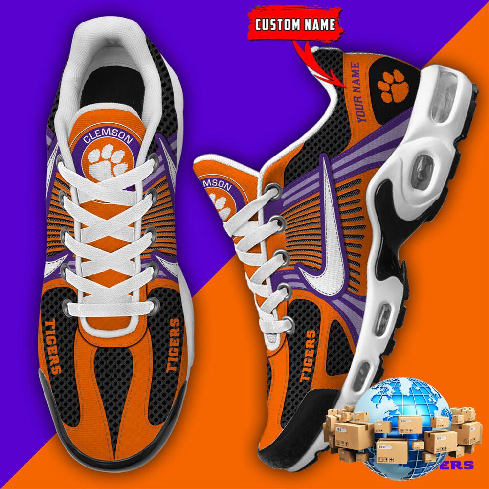 ZNCAA Clemson TigersFootball Team Sport Custom Max Plus Shoes