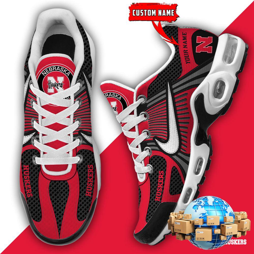 ZNCAA Nebraska CornhuskersFootball Team Sport Custom Max Plus Shoes