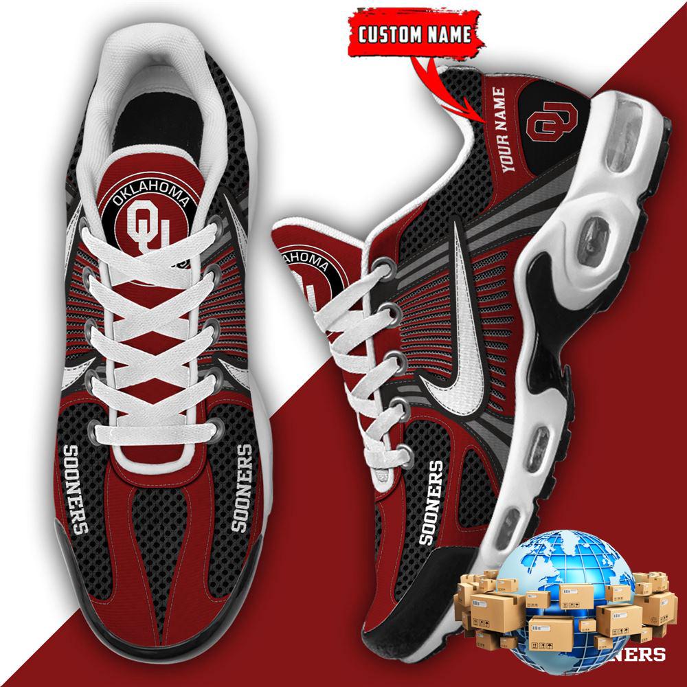 ZNCAA Oklahoma SoonersFootball Team Sport Custom Max Plus Shoes