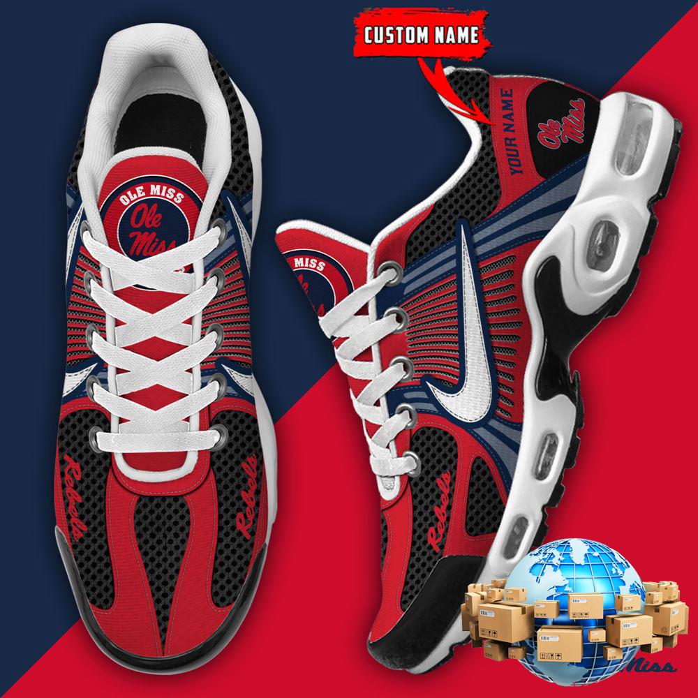 ZNCAA Ole Miss RebelsFootball Team Sport Custom Max Plus Shoes